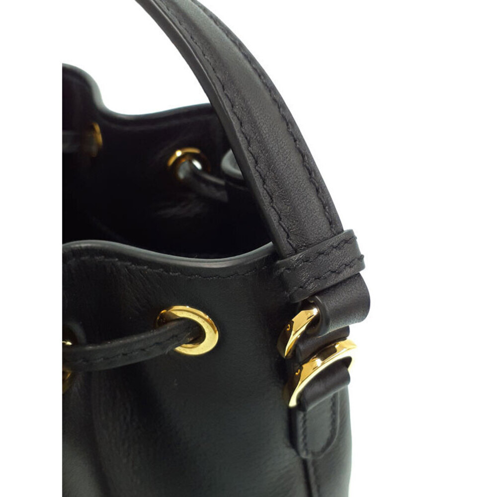 Prada Vitello Daino Soft Drawstring Bucket Bag black - Picture 7 of 9